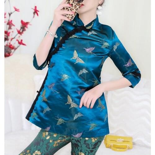 2021 traditional chinese clothing cheongsam jacket qipao top chinese traditional coat for women cheongsam elegant lady outerwear