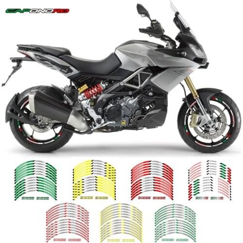 New high quality 12 Pcs Fit Motorcycle Wheel Sticker stripe Reflective Rim For Aprilia CAPONORD