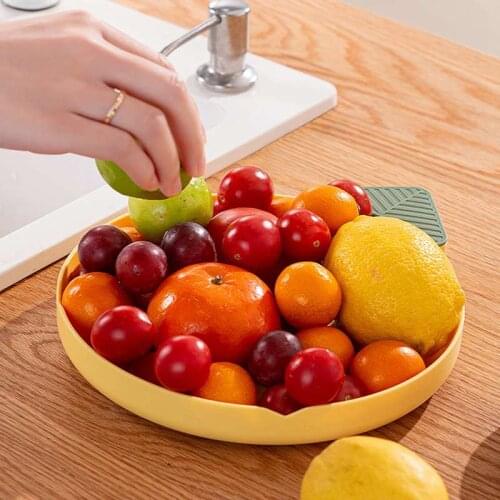 2021 Round Snack Storage Dish Modern Style Fruit Dish Kitchen Dessert Dishes Household Dinner Plate Organizer New