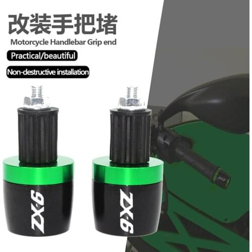 7/8" Motorcycle Accessories Handlebars Bar Ends Grips Slider For Kawasaki Ninja ZX-6R ZX600 1998-2011 ZX6R ZX 6R ZX-6 600 1999