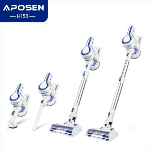 APOSEN H150 Cordless Vacuum Cleaner Lightweight 14KPA Powerful Suction Wireless Stick Vacuum Large Dust Cup Handheld Vacuum