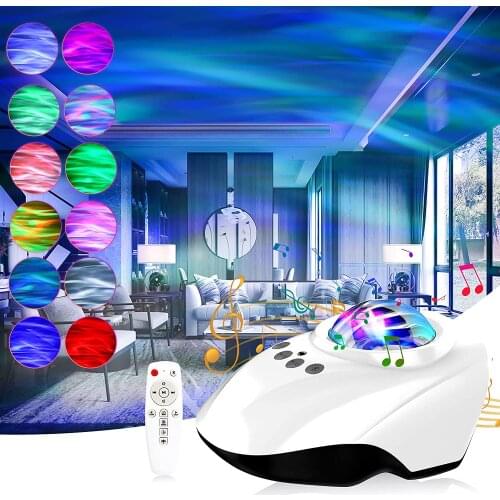 Galaxi Light Galaxy Star Projector Night Lights Aurora Lamp with Bluetooth Music Speaker Remote for Bedroom Kids Party