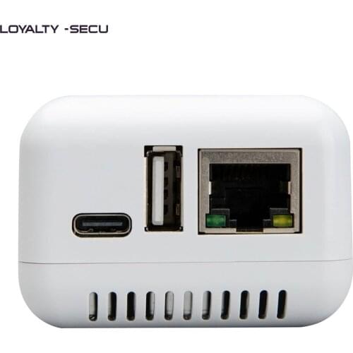 LOYALTY-SECU USB to RJ45 Wireless WiFi Printer Adapter Print Server 1 Port White