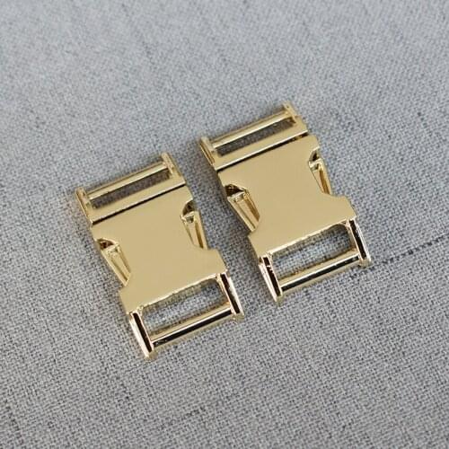 15mm Golden Webbing Metal Side Release Straps Buckle For Bag Backpack Pet Dog Collar Necklace Bracelet Garment Sewing