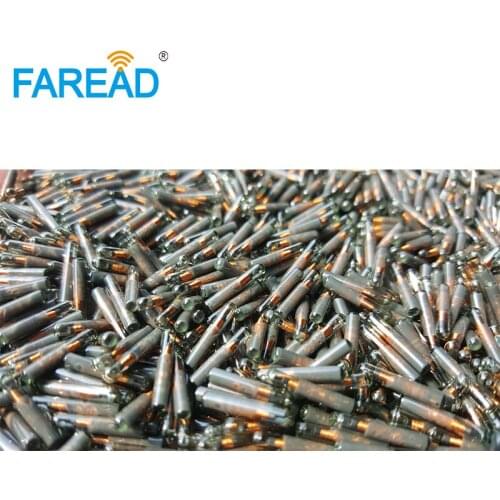X100pcs Hot sale Implanted microchip Microtransponder 1.25*8mm 134.2khz LF ISO11784/5 FDX-B Glass Tag