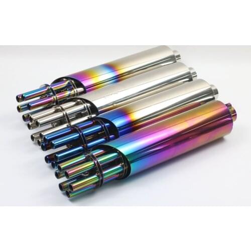 Motorcycle Motorbike Modified Exhaust Pipe Gatling Gun Style Scooter End Pipe Mufflers AK024