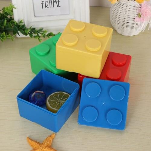 Desktop Storage Case Creative Storage Box Building Block Shapes Plastic Saving Space Box Puzzle Game Toy Office House Keeping