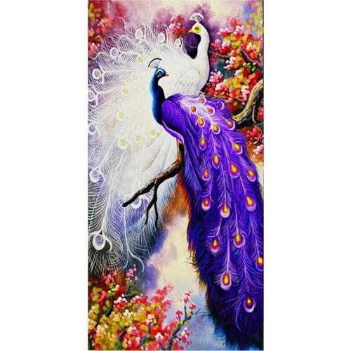 New Arrivals 5D DIY Full Round/Square Diamond Painting Peacock 3D Embroidery Cross Stitch Rhinestone Mosaic Home Decor Art Y1136