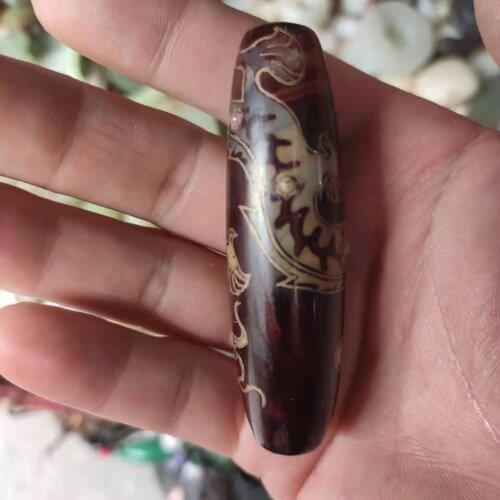 Wholesale Natural Agate Dzi Beads Turtle Propyla Dragon Totem Old Objects Tibetan Culture Carrier Support DIY Retro Jewelry