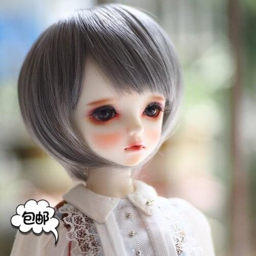 BJD/SD doll wig Uncle/male Girl baby GM Liu Hai silver short hair High temperature silk AS hair