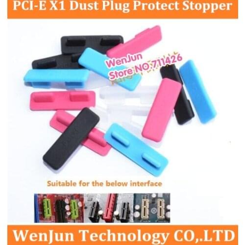 PCI-E x1 dust plug PCIE X1 slot dust proof Rubber strip for Desktop Computer Chassis Mainboard protection rubber mini plug dust