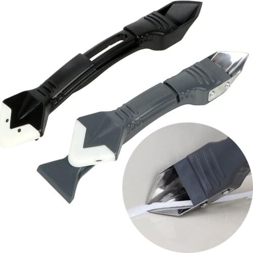 Plastic Metal Scraper Multifunction 3 In 1 Window Squeegees Silicone Sealant Spreader Spatula Cement Caulk Removal Tool