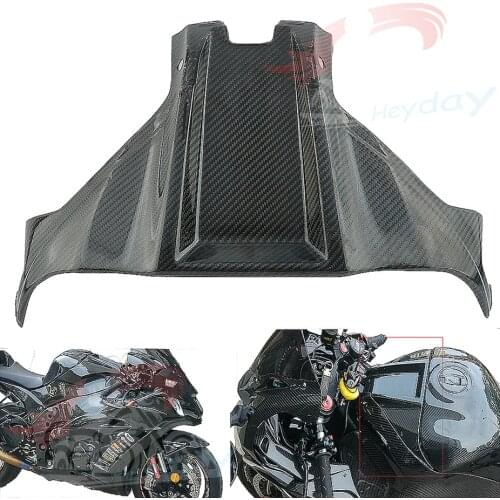 Full Carbon Fiber 100% Twill Tank Pad Cover Tank Center Cover Trim Panel For Kawasaki ZX10R 2011 2012 2013 2014 2015 2016 2017