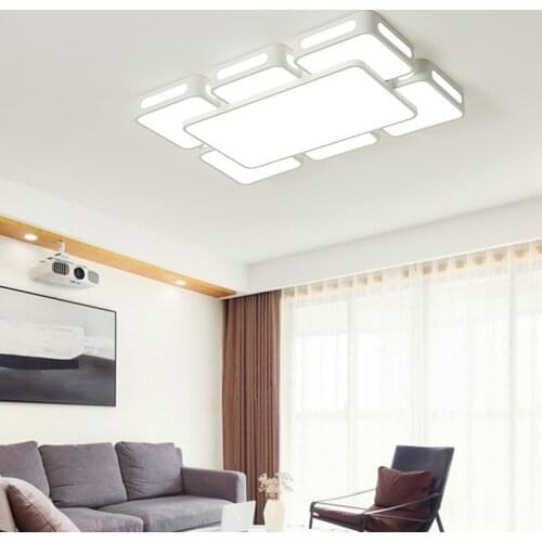 Modern Minimalist Living Room Lighting LED Ceiling Lamp Creative Decorative Square Acrylic Bedroom Living Room Study AC90-260 V