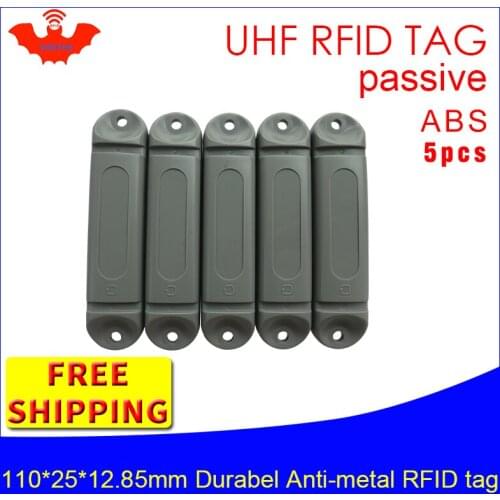 UHF RFID metal tag 915mhz 868m M4QT EPC 110*25*12.85mm 5pcs free shipping durable ABS Material rack smart card passive RFID tags
