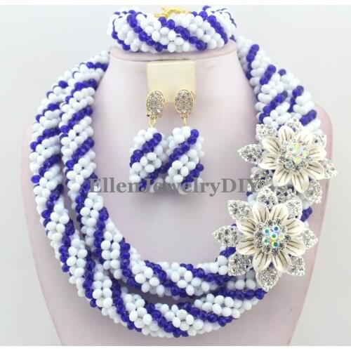 Splendid Statement Necklace African Beads Jewelry Sets Nigerian Wedding Crystal Jewelry Set Womens Jewellery Set W12555