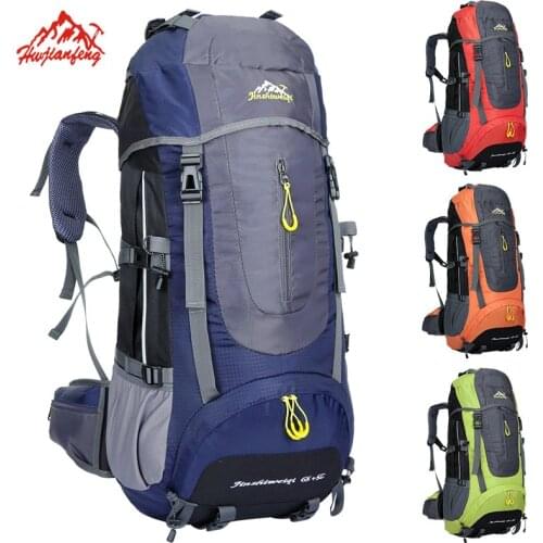 Waterproof Hiking Mochila Bag Outdoor Sports Mountain Backpacks Large Travel and Tourism Camping Travel Climb Backpack 70L