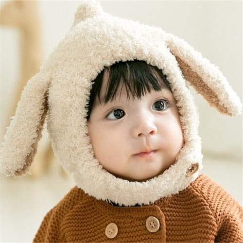 Toddler Infant Autumn Winter Knitted Caps Baby Rabbit Ears Hat for Children Baby Bunny Beanie Hats Accessories