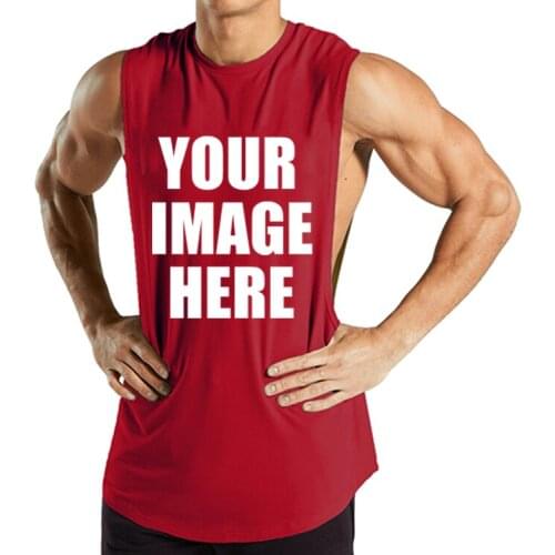 High Quality Fashion Sports Tank Top Logo Custom Muscle Fitness Vest Men