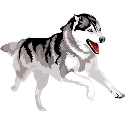 Funny Running Wolf Head Car Sticker Waterproof Decal Laptop Suitcase Truck Motorcycle Auto Accessories PVC,16cm*12cm