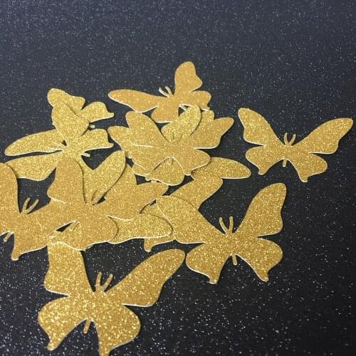 Gold/Silver/Black Glitter Butterfly Confetti,Bridal Showrs Party Decor Anniversary Events Dinner Table Decorations Supplies