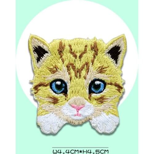 1PC Self-adhesive Embroidery Cloth Sticker Animal Shape Sewing Patch For Clothing Bag Hat Decoration Accessories