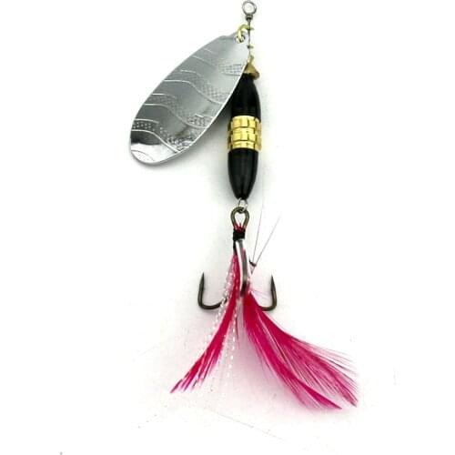 1pc spinnerbaits hard metal fishing baits spinner spoons trolling sinking blade sequins pesca lures 8.7cm 18g 4#hooks