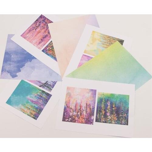 14Pcs/Lot Watercolor Retro Material Papers DIY Scrapbooking Album Diary Gift Decorative Paper Scrapbooking Paper