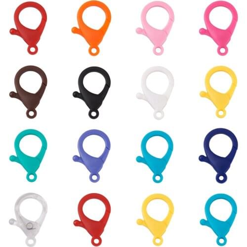 156pcs Plastic Lobster Claw Clasps 13 Colors Lanyard Snap Hooks Trigger Clips for DIY Keychain Accessories Jewelry Craft Making