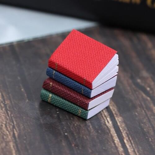 4pcs/set Dollhouse Mini Doll House Pocket Book Scene Shooting Props 4 Color Mini Books Model 1:12 Furniture Accessories