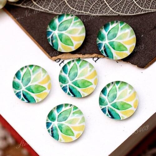 40PCS 12mm)/Round12mm 20mm 25mm 30mm Glass Cabochon DIY For jewelry finding Cameo Setting,Dome Flat Back Beads-301-15