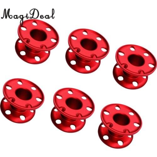 MagiDeal 6 Pieces Lightweight Scuba Diving Finger Spool Guide Line Spool Underwater Diving Spool Finger Reel for Snorkeling