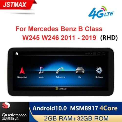 Android 10.0 4 Core 2G+32G 4G LTE Car radio multimedia Player GPS Navigation For Mercedes Benz B Class W245 W246 2011-2018 RHD