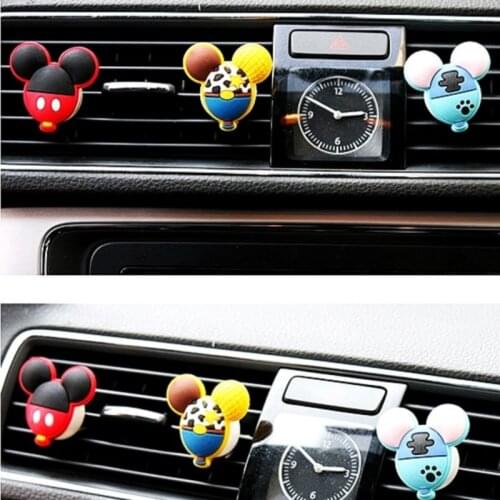 5 Pcs Car Air Freshener Cartoon Perfume Clip Vent Fragrance Silica Gal Cute Children Auto Accessories Lemon Flavour