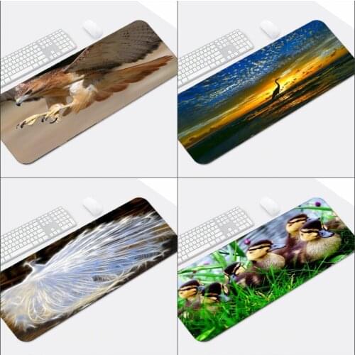 Mairuige Supper Big Table Mats Mousepad 900x400x2MM Animals Birds Mouse Pad Peacock or Eagle Nature Scenery Table Mats Pc Mat