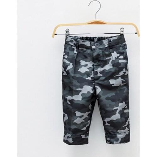 Brand Shorts For Boys School Kids Ceremonial Weddings Prom Foraml Pants For Children Birthday Party Camouflage Capris