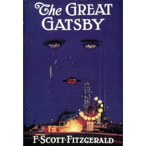 The Great Gatsby Book cover Locket Necklace Keyring silver & Bronze tone B0938
