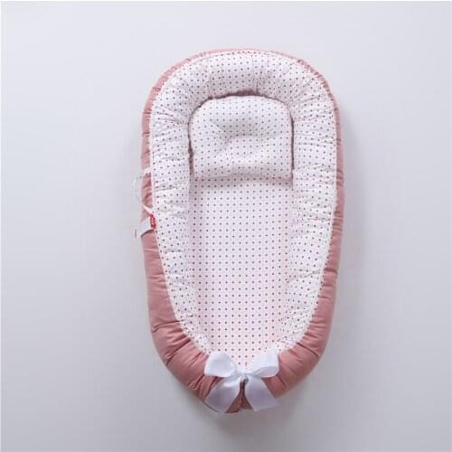 85*50cm Baby Nest Bed Newborn Infant Travel Bed With Pillow Cotton Cradle Bassinet Bumper Portable Crib Cots For Toddler Kid