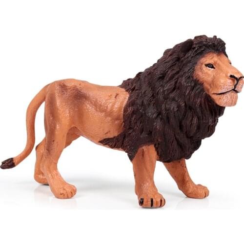 Childrens Simulation Wildlife Model Zoo Lion Large Male Lion African Lion Collecting Gifts Toy Model