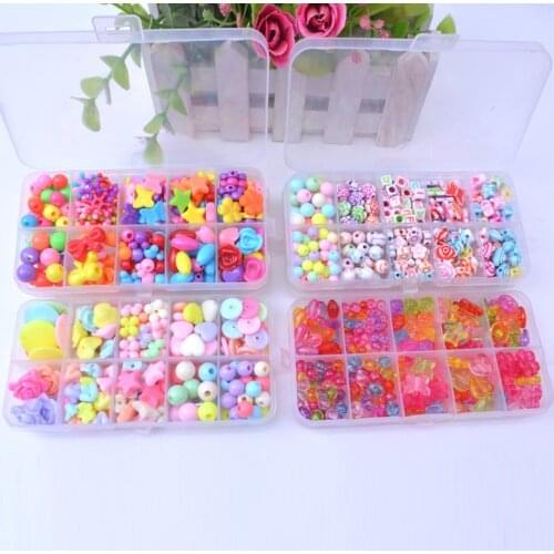 DIY Handmade Beaded Toy with Accessory Set Children Creative 10 Grid Girl Jewelry Making Toys Educational Toys Children Gift