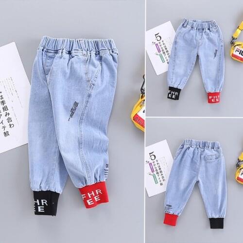 Boys girl hole Jeans pants Excellent quality cotton New casual children Trousers baby toddler Comfortable kids clothes Children