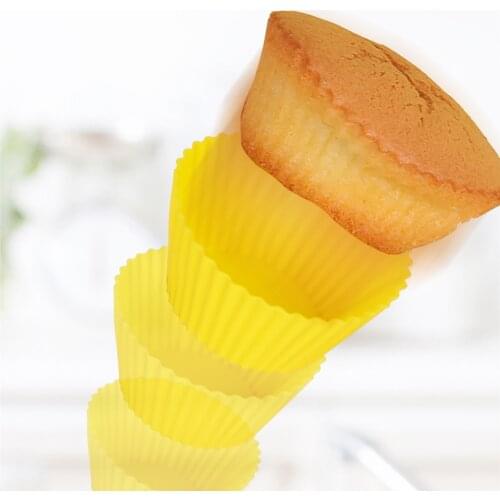 Cake Baking Mold Food Grade Silicone Muffin Cup Small Cake Mold Baking Mold Reusable Oven Household Baking Mold For Kitchen DIY