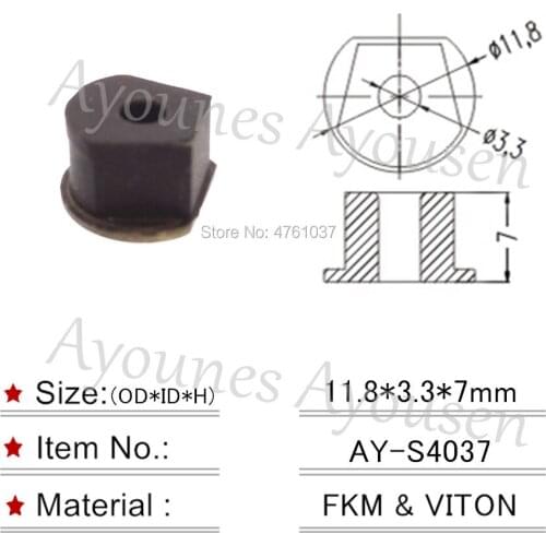 GB3-181 Upper Insulator Wholesale 10pieces For Nissan Side Feed MPI Fuel Injector Seals 11.8*3.3*7mm For AY-S4037