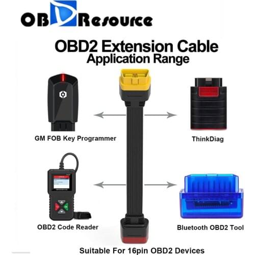 OBD2 Extension Cable for Launch X431 ThinkDiag/Easydiag OBD2 Cable Male to Female 16Pin OBDII Connector Adapter Car Accessories