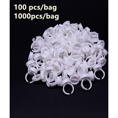 1000 pcs/ Adhesive Set Disposable Glue Holder Ring for Eyelash Extension By Free Shipping