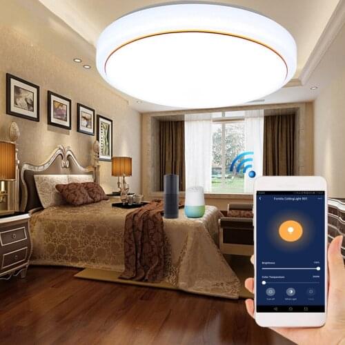 WiFi Ceiling Light Dimmable Remote Control Ceiling Lamp Round LED Bedroom Modern Lighting