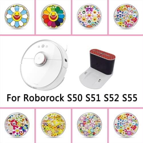 Provide Customized Custom Flower Sticker for Roborock S50 S51 S52 S55 Robot Robotic Vacuum Cleaner Beautifying Skin Accessories
