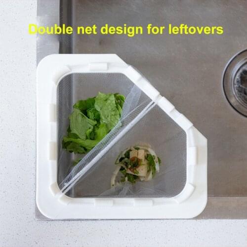 New Drainage Rack Disposable Garbage Bag Anti-clogging Mesh Trash For Kitchen Sink Bag Strainer Hole Waste Garbage Drainer 2021