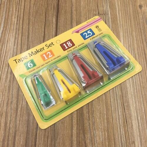 DIY Decor Beader Bias Tape Makers Package Edge Pull Cylinder Tape Belt System Hand Tools Trim Control Sewing Accessories