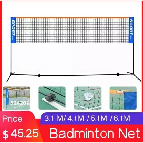 6.1M Badminton Net Professional Sport Training Standard Tennis Net Mesh Volleyball Net Bracket Outdoor Badminton Training